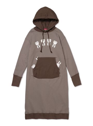 Hooded Dress,C.GRAY, small image number 0