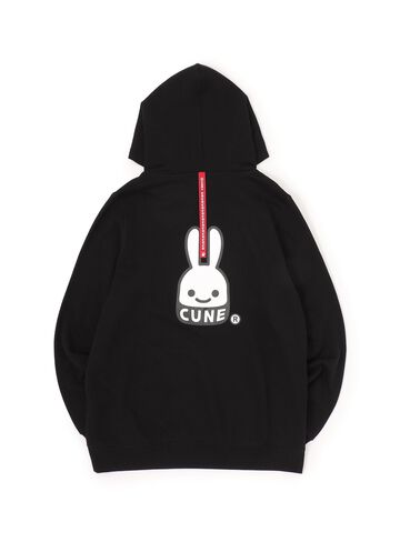 CUNE Rabbit Pull Parka,BLACK, small image number 0