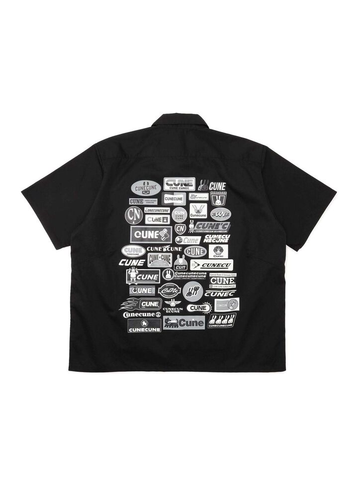 Short Sleeve Work Shirt with Monochrome Logo,, medium