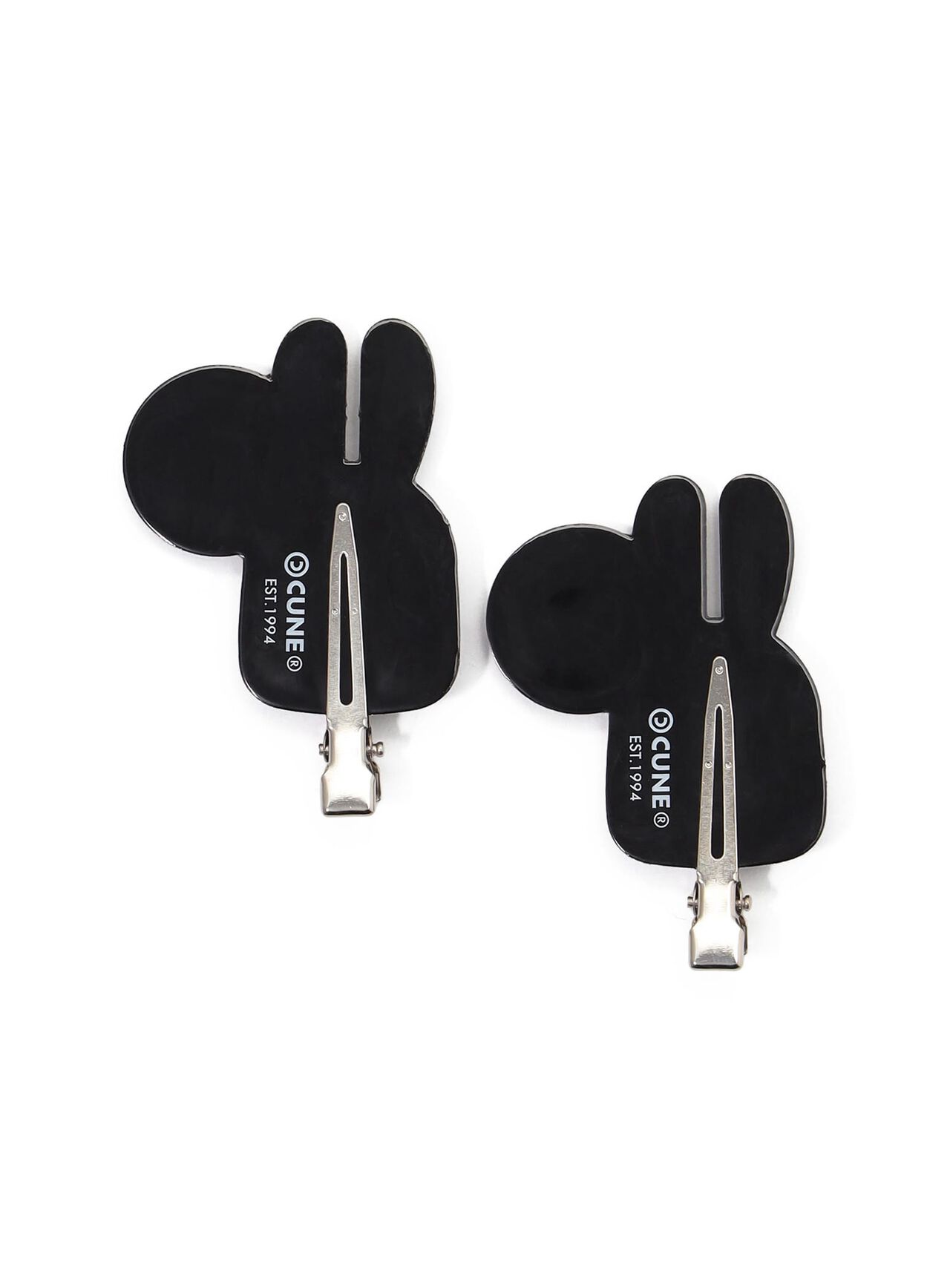 Rubber Bangs Clip Set (2 Pieces),BLACK, large image number 1