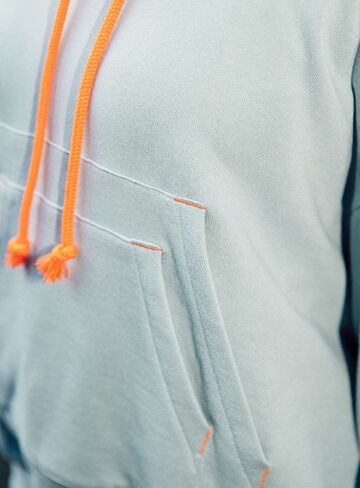 Layered Pocket Wide Pullover Hoodie,, small image number 12