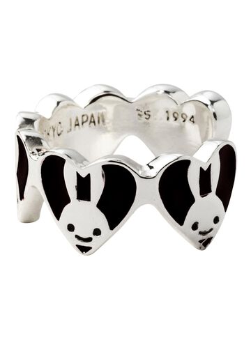 Heart Bunny Ring,BLACK, small image number 1