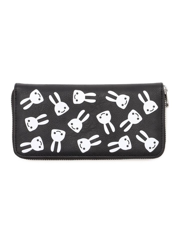 Plastic-style printed long wallet,, medium