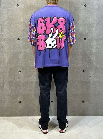 SK8BOW Big T-Shirt,PURPLE, small image number 6