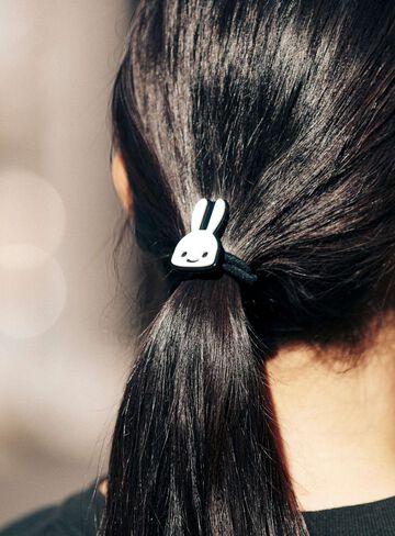 One Bunny Hair Tie,OLIVE, small image number 6