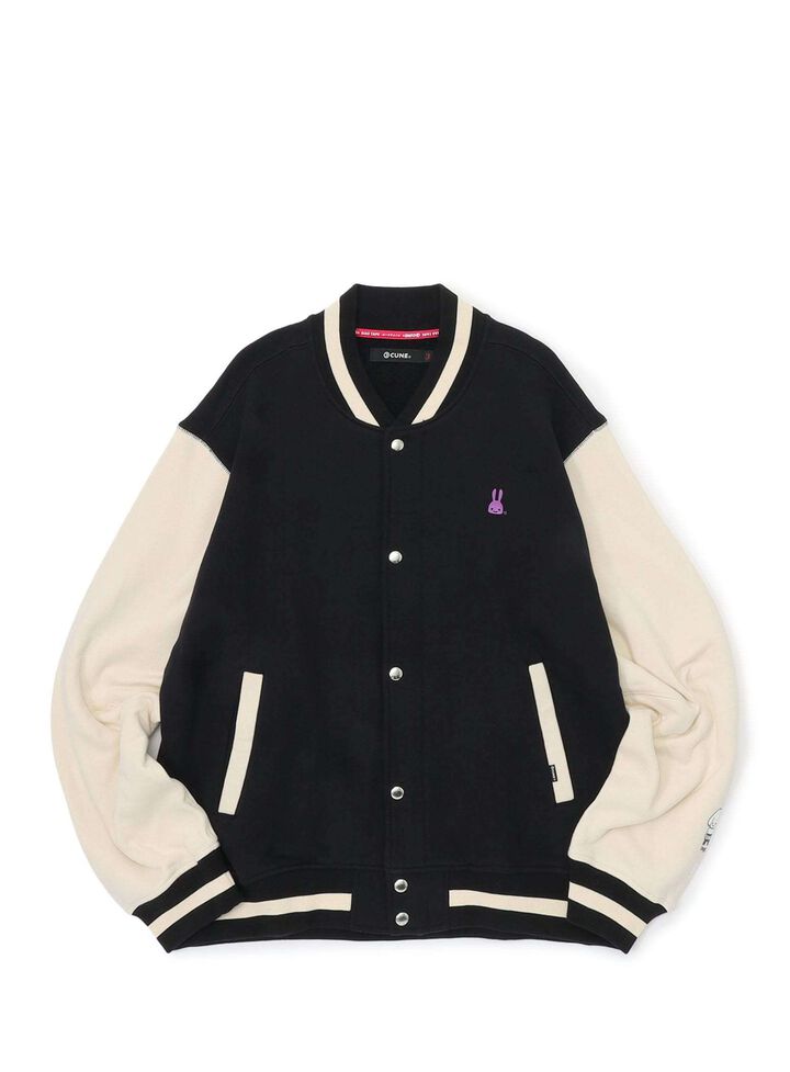 Dog and Human: Human's Sweat Varsity Jacket - CUNE Rabbit,, medium