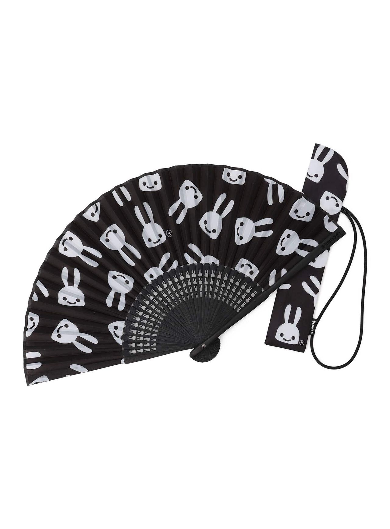 Bamboo & Cloth Fan,PURPLE, large image number 5