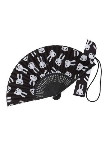 Bamboo & Cloth Fan,PURPLE, small image number 5