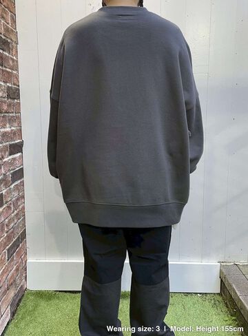 Heavyweight Big Crew Neck Sweatshirt - Tobacco and Tiger-chan,, small image number 9