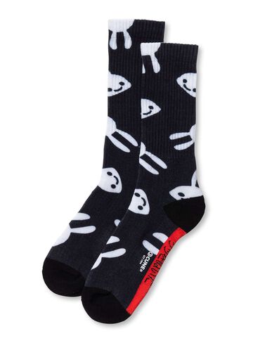 Printed Socks Rabbit,BLACK, small image number 0