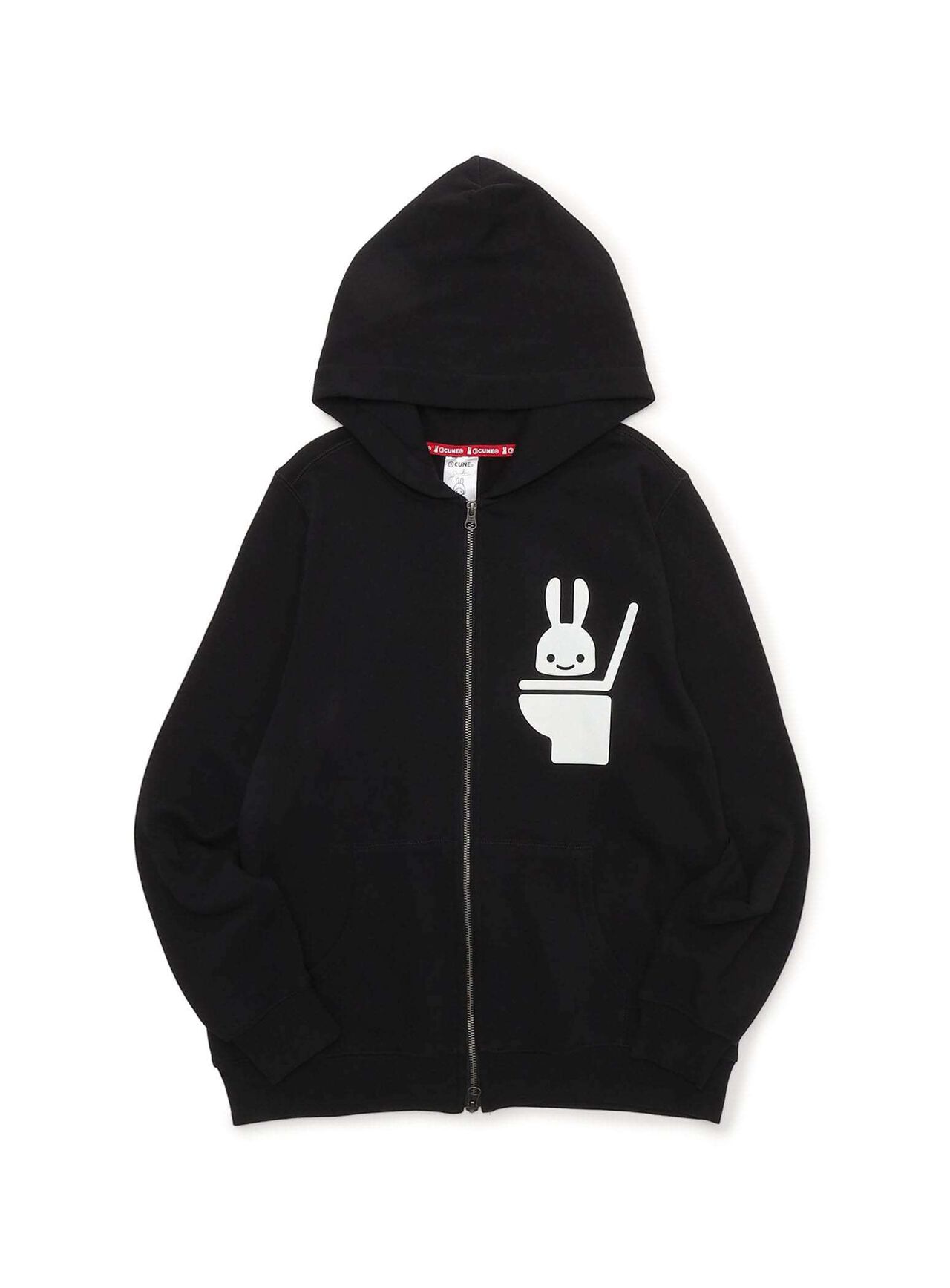 CUNE ZIP PARKA - Western Toilet Design,BLACK, large image number 0