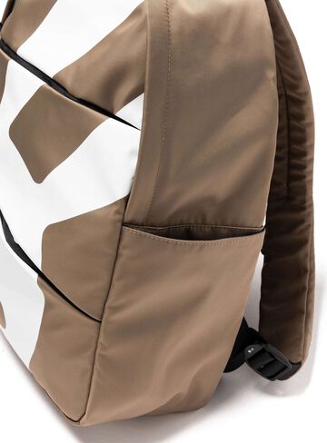 Slant Zip Backpack,BEIGE, small image number 2