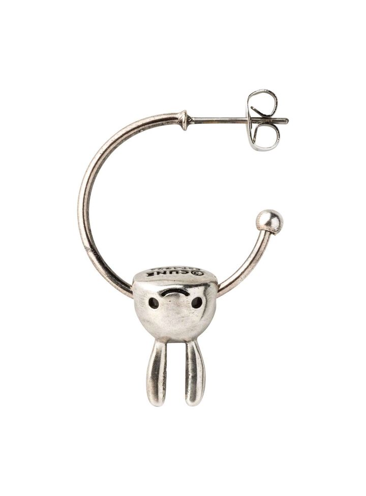3D Upside-Down Bunny Earring 1P,, medium