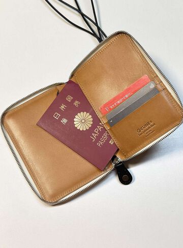 Leather Neck-Hang Multi Case,BLACK, small image number 7