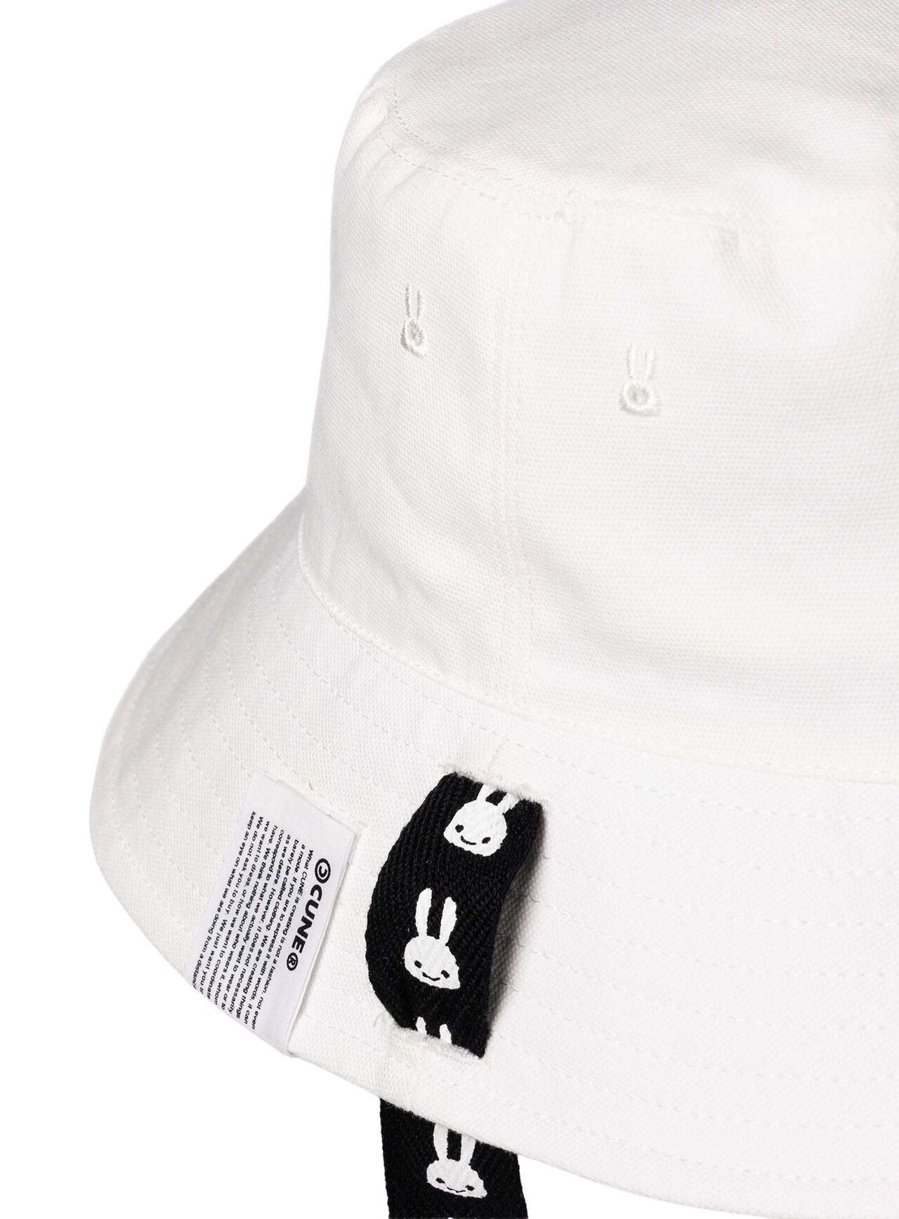Bucket Hat with Tape Strap,WHITE, large image number 4