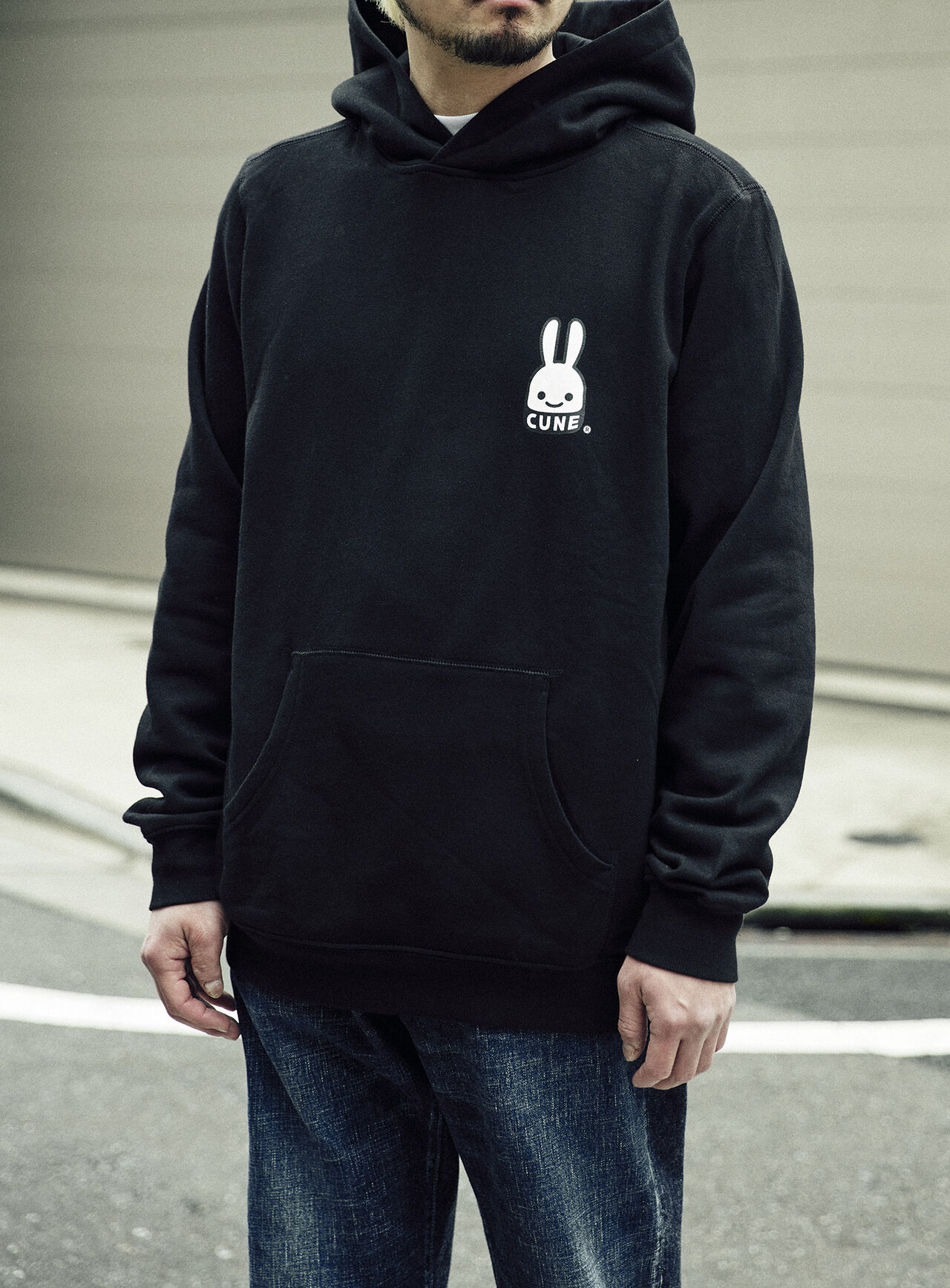 CUNE Rabbit Pull Parka,BLACK, large image number 8