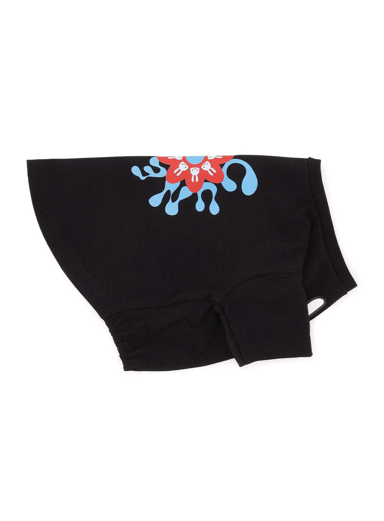 Dog and Human S/S Tee - Flower Design,BLACK, large image number 2