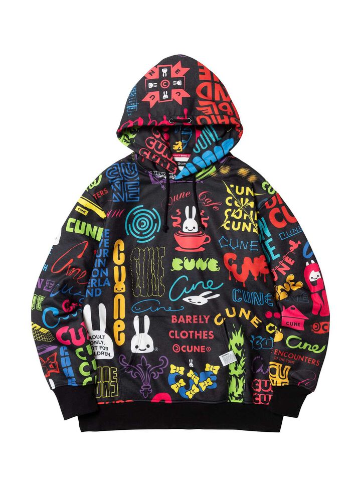 30th ANNIV Hoodie with lots of logos,, medium