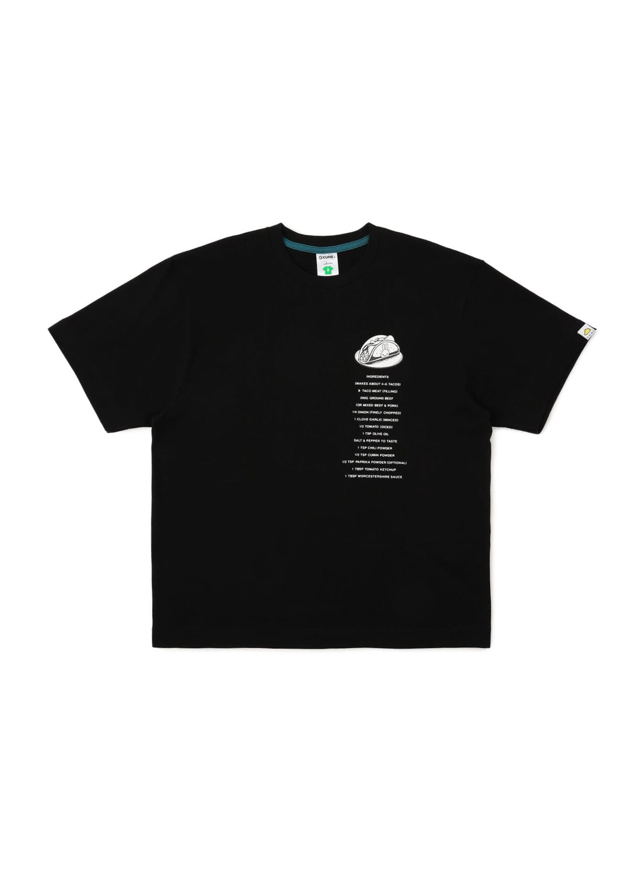 S/S Tee Tacos,BLACK, large image number 0