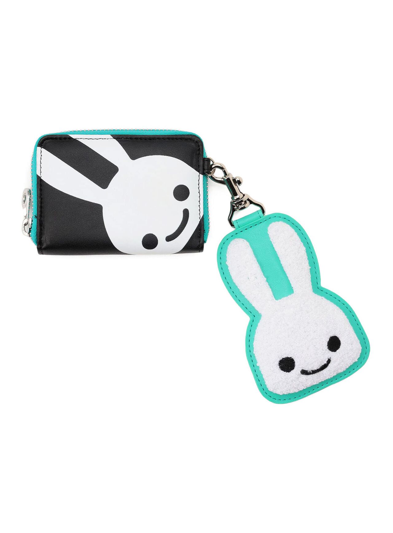 Fluffy Bunny Strap + Card Coin Case,ONE, large image number 0