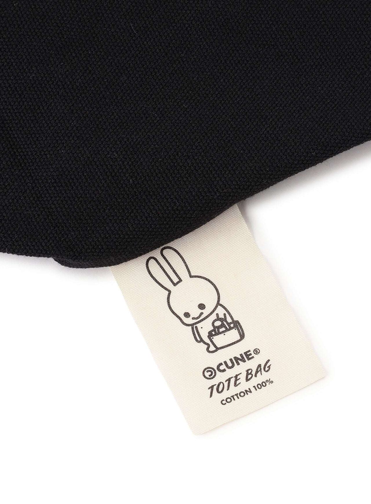 Basic Cotton Tote Bag CUNE DONOT5,BLACK, large image number 6