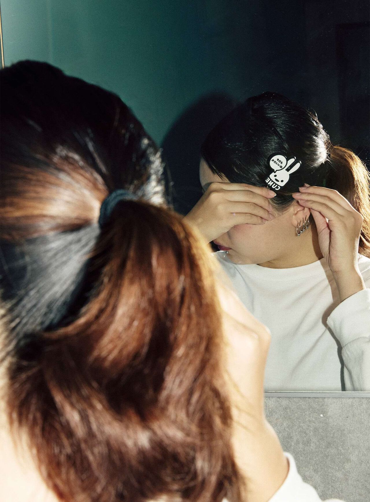 Rubber Bangs Clip Set (2 Pieces),BLACK, large image number 4