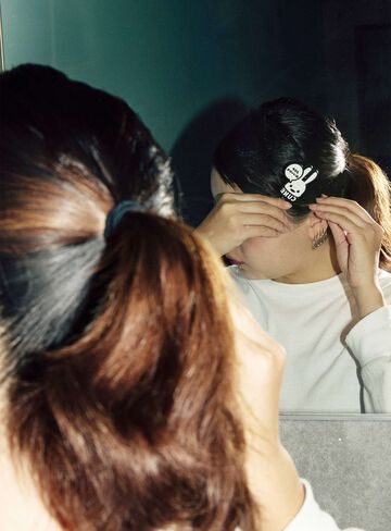 Rubber Bangs Clip Set (2 Pieces),BLACK, small image number 4