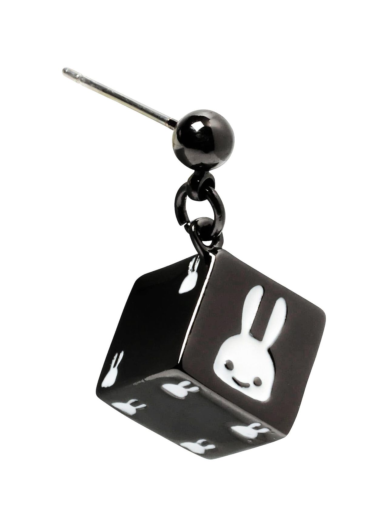 Dice Earring 1P,BLACK, large image number 1