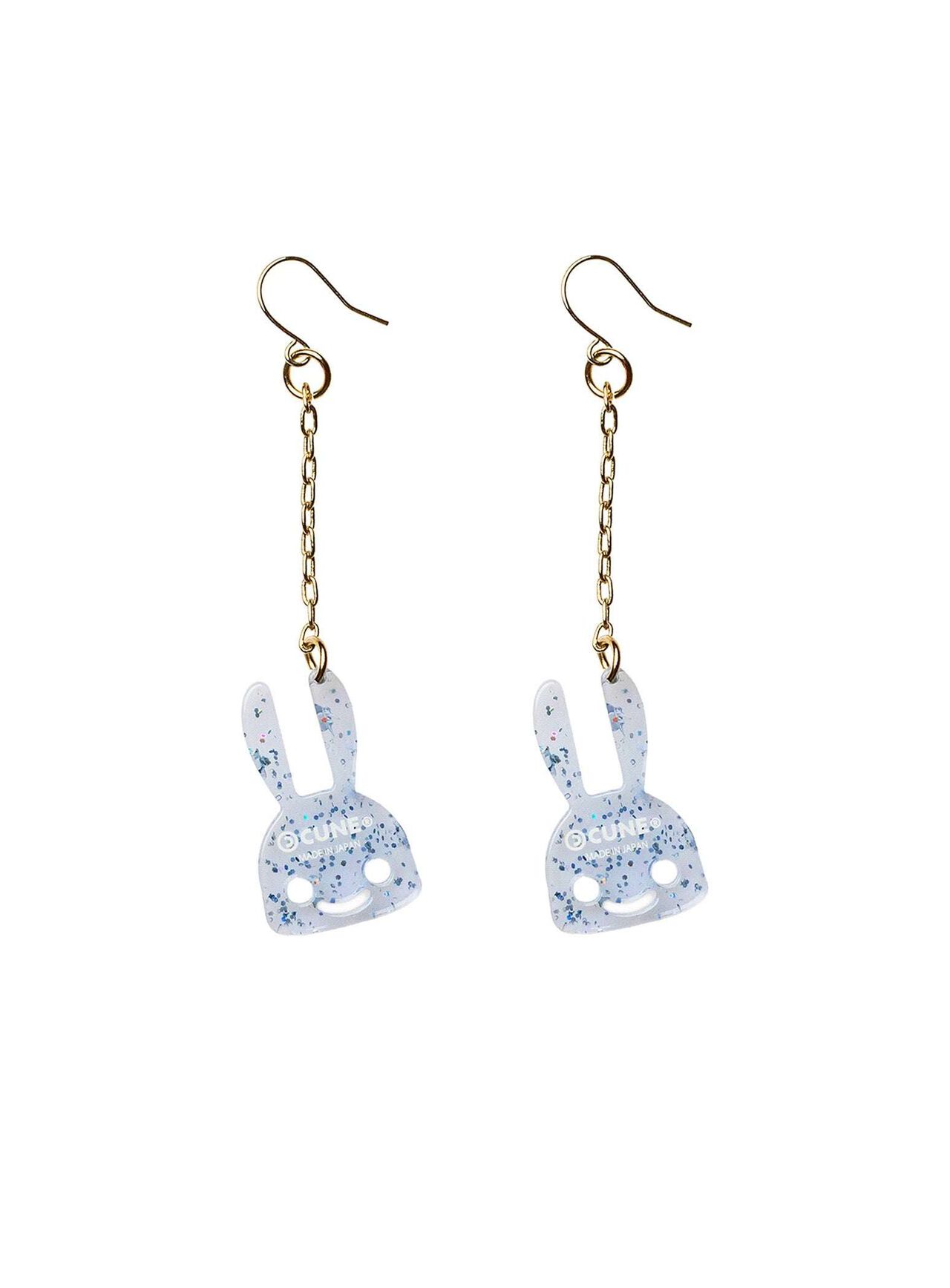 Clear Bunny Earrings 2P,BLUE, large image number 5