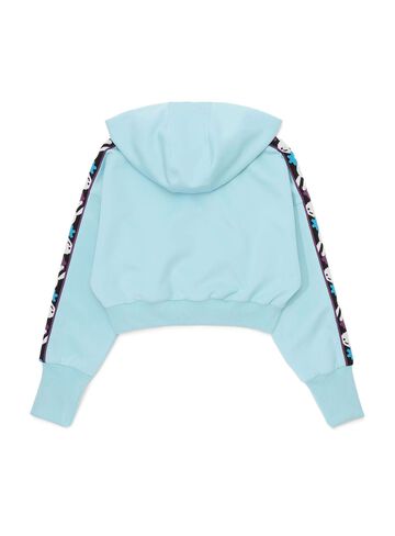 UFT Cropped Zip Hoodie,BLACK, small image number 6