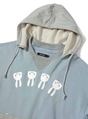Layered Hoodie,C.GRAY, small image number 2