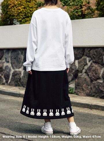 Sweat Skirt,BLACK, small image number 7