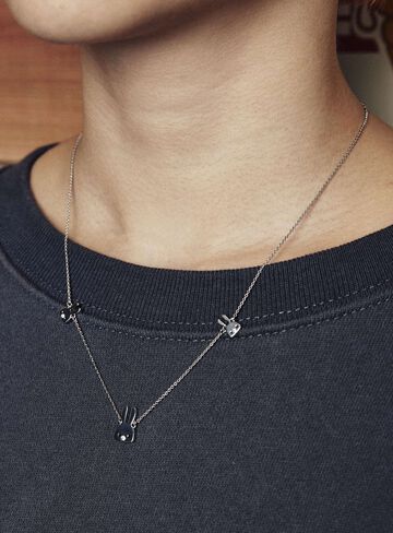 Rabbit eating stone necklace,ONE, small image number 6