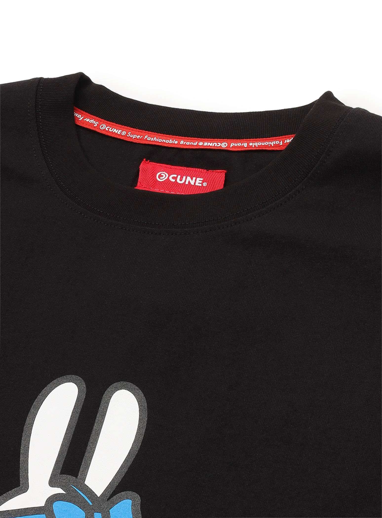 トップス andwang Check Ribbon Docking Tee PTGC 2025 WINTER Big Tee with Ribbon