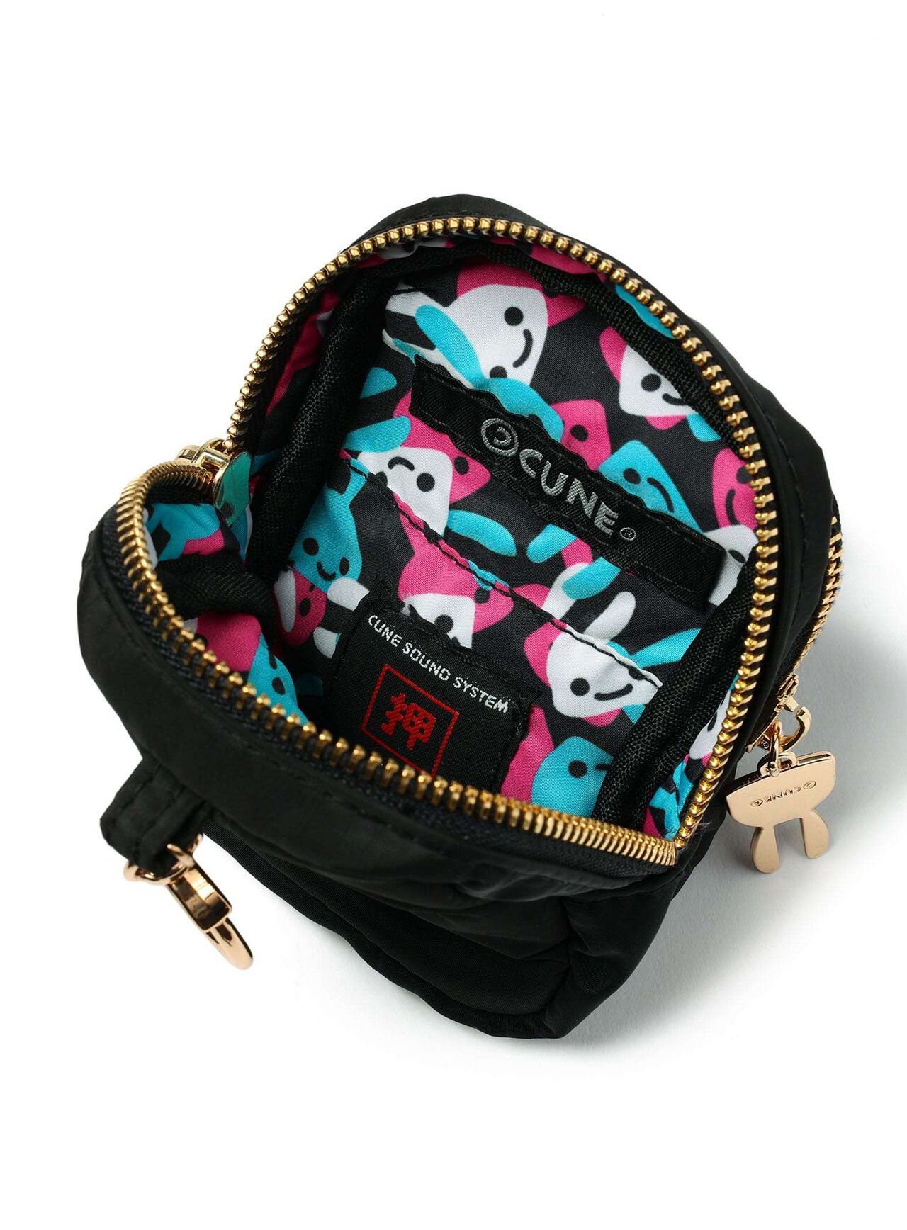 Cute-Inspired Shoulder Mini Pouch Set (2 Pieces),BLACK, large image number 4