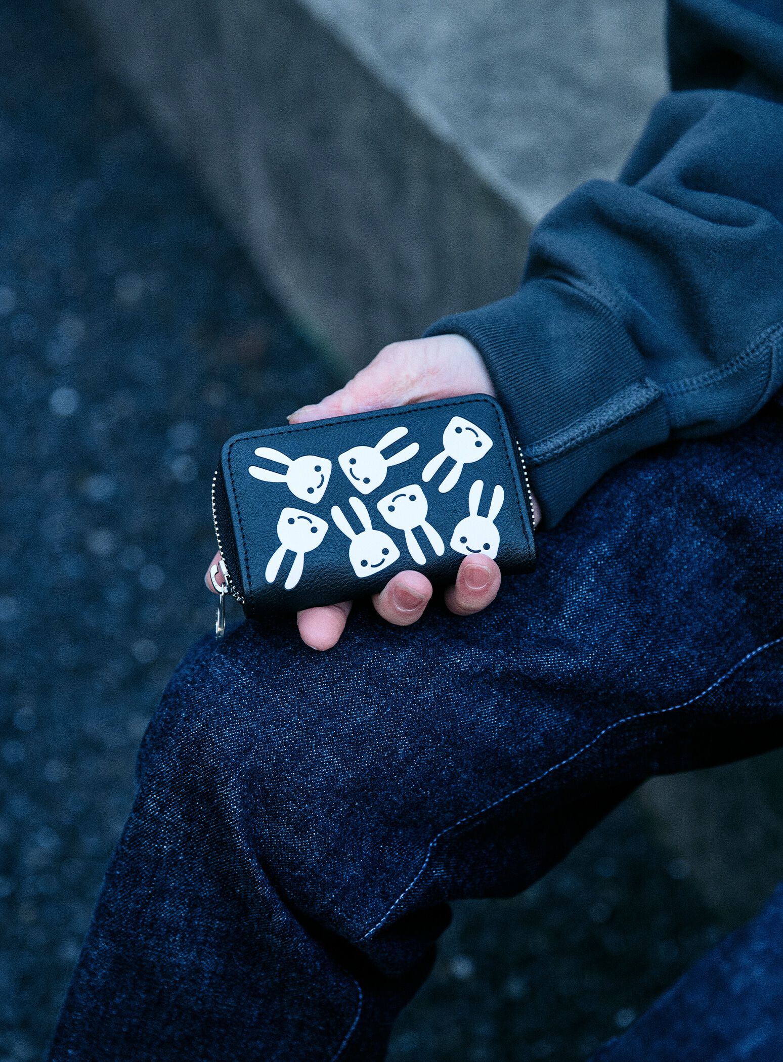 Plastic-style printed key & coin case