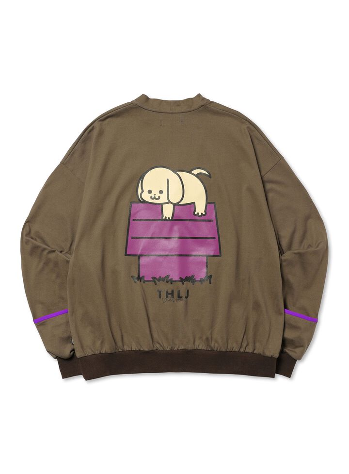 Roof Inu's hand-covered big cardigan,, medium