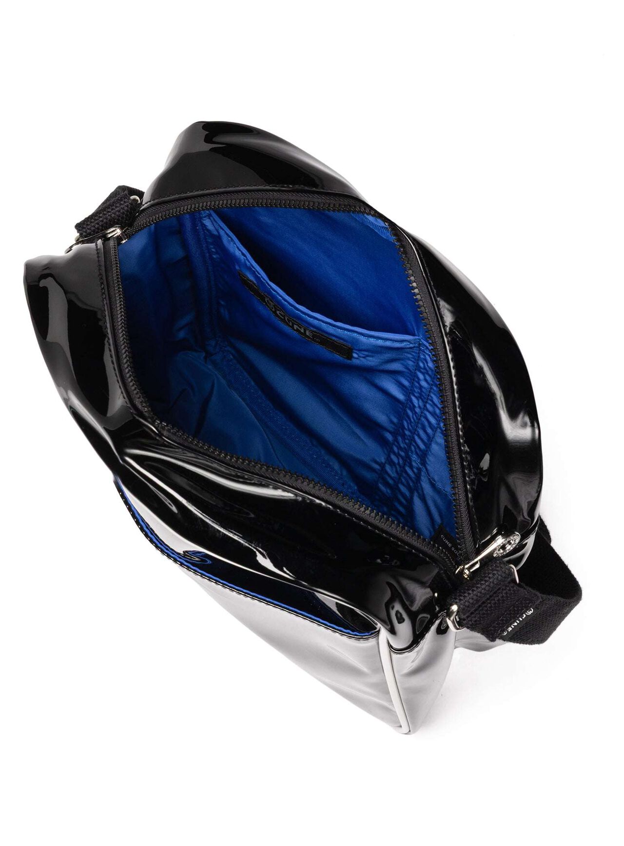 Enamel Shoulder Bag,BLACK, large image number 3