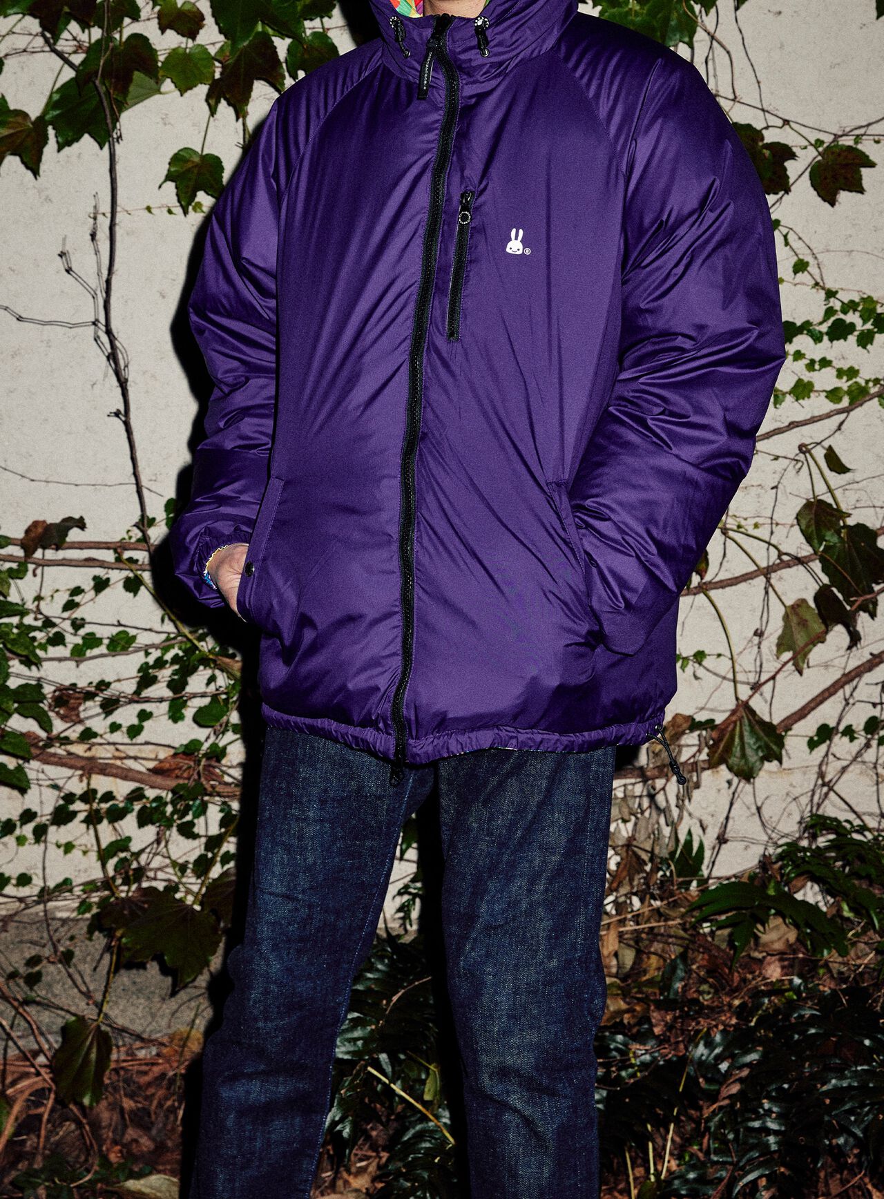 Reversible down jacket with lots of rabbits,, large image number 10