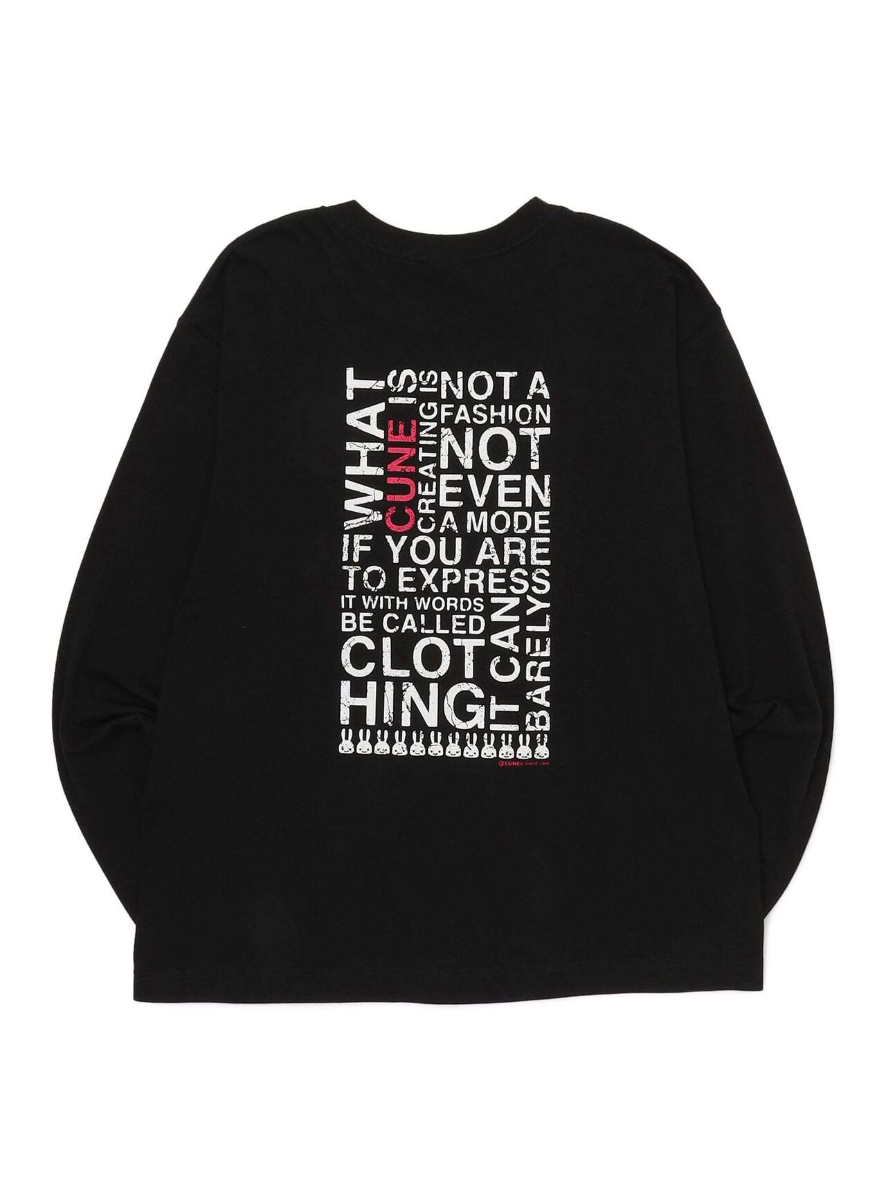 CUNE L/S Tee Random Text,BLACK, large image number 7
