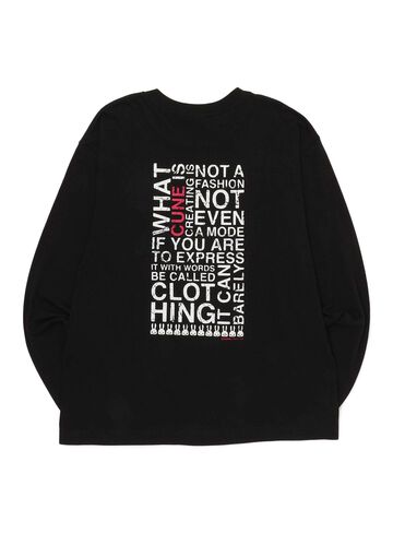 CUNE L/S Tee Random Text,BLACK, small image number 7