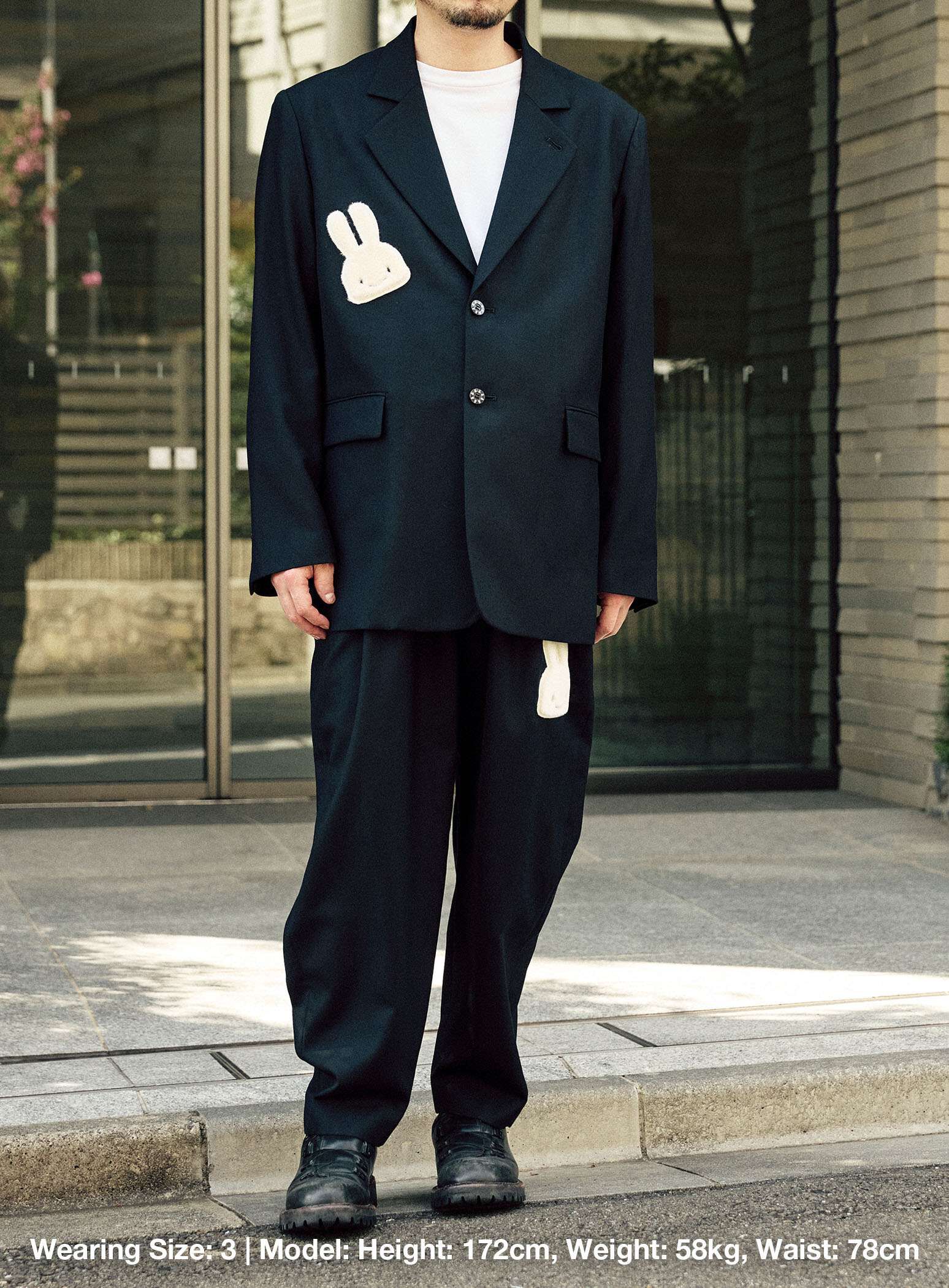 Wool Gabardine 2-Button Tailored Jacket