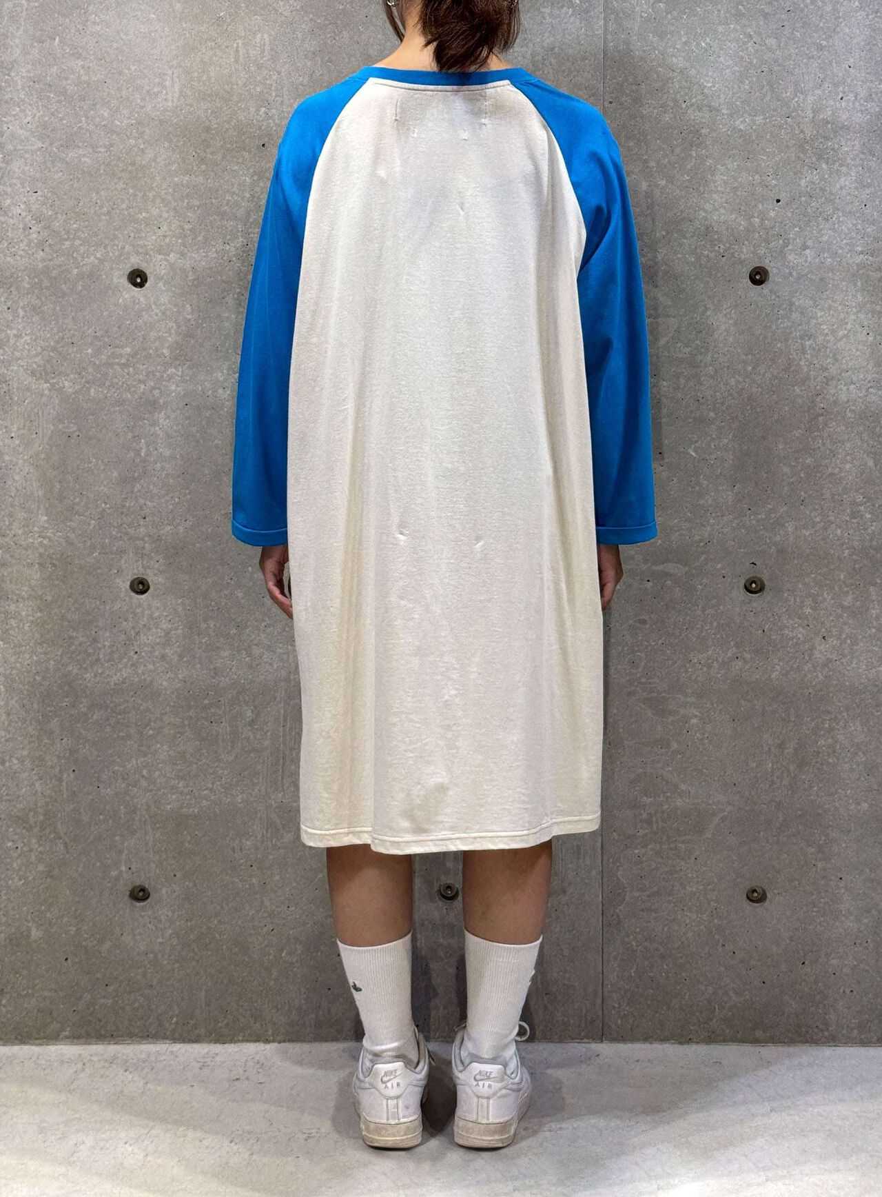 Raglan Dress,BLUE, large image number 4