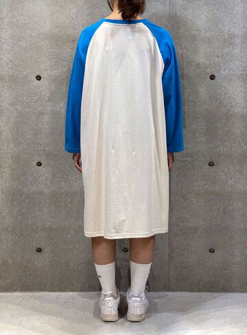 Raglan Dress,BLUE, small image number 4