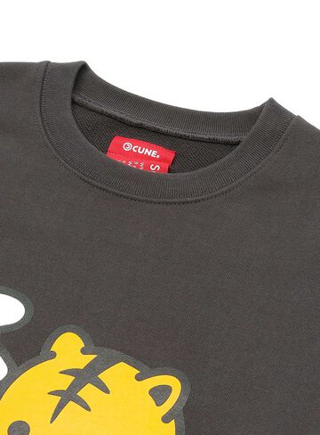 Heavyweight Big Crew Neck Sweatshirt - Tobacco and Tiger-chan,, small image number 2