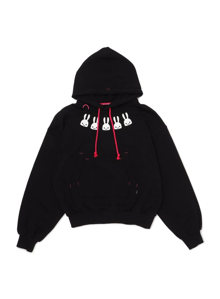 Layered Pocket Wide Pullover Hoodie,, medium