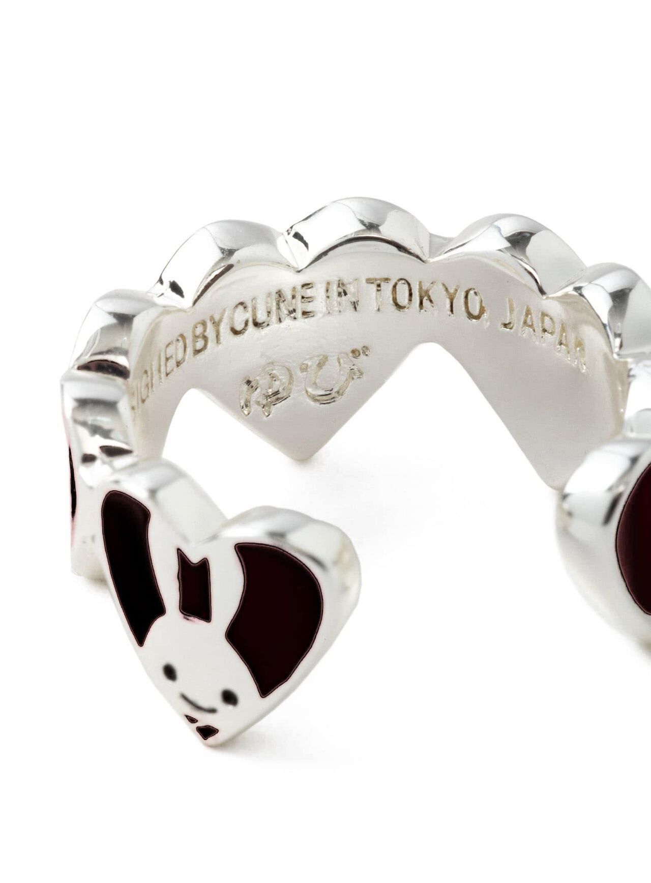 Heart Bunny Ring,BLACK, large image number 3