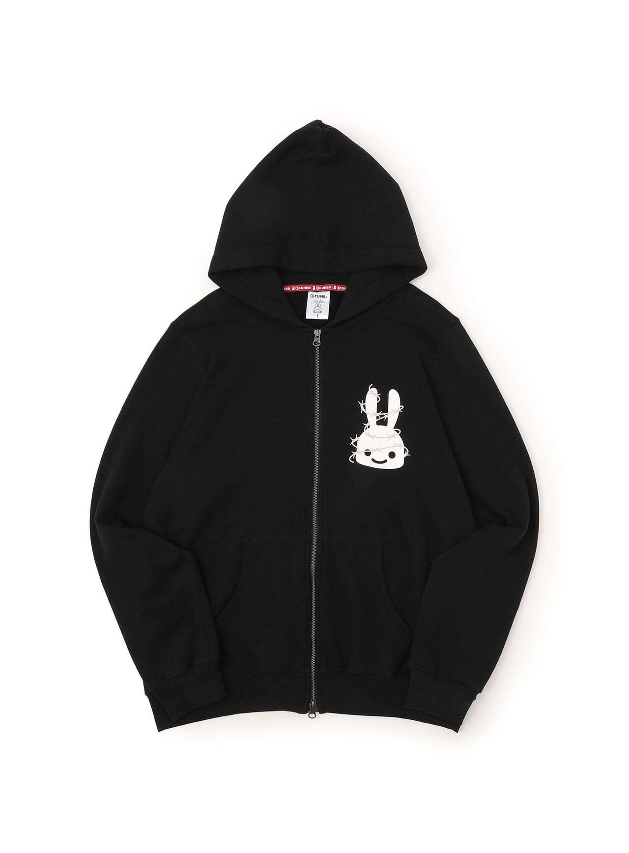 CUNE ZIP PARKA with Barbed Wire,BLACK, large image number 1