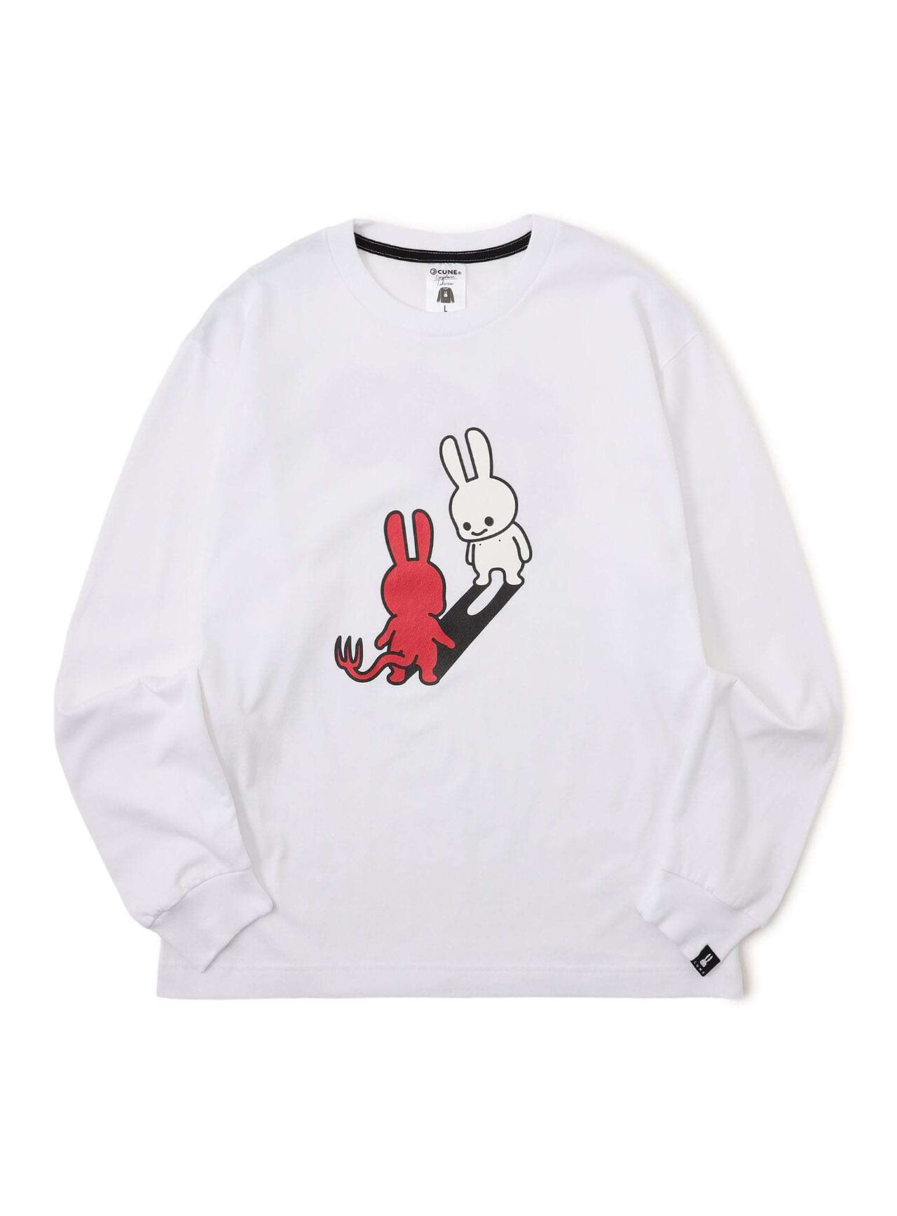 L/S Tee Devil,WHITE, large image number 0