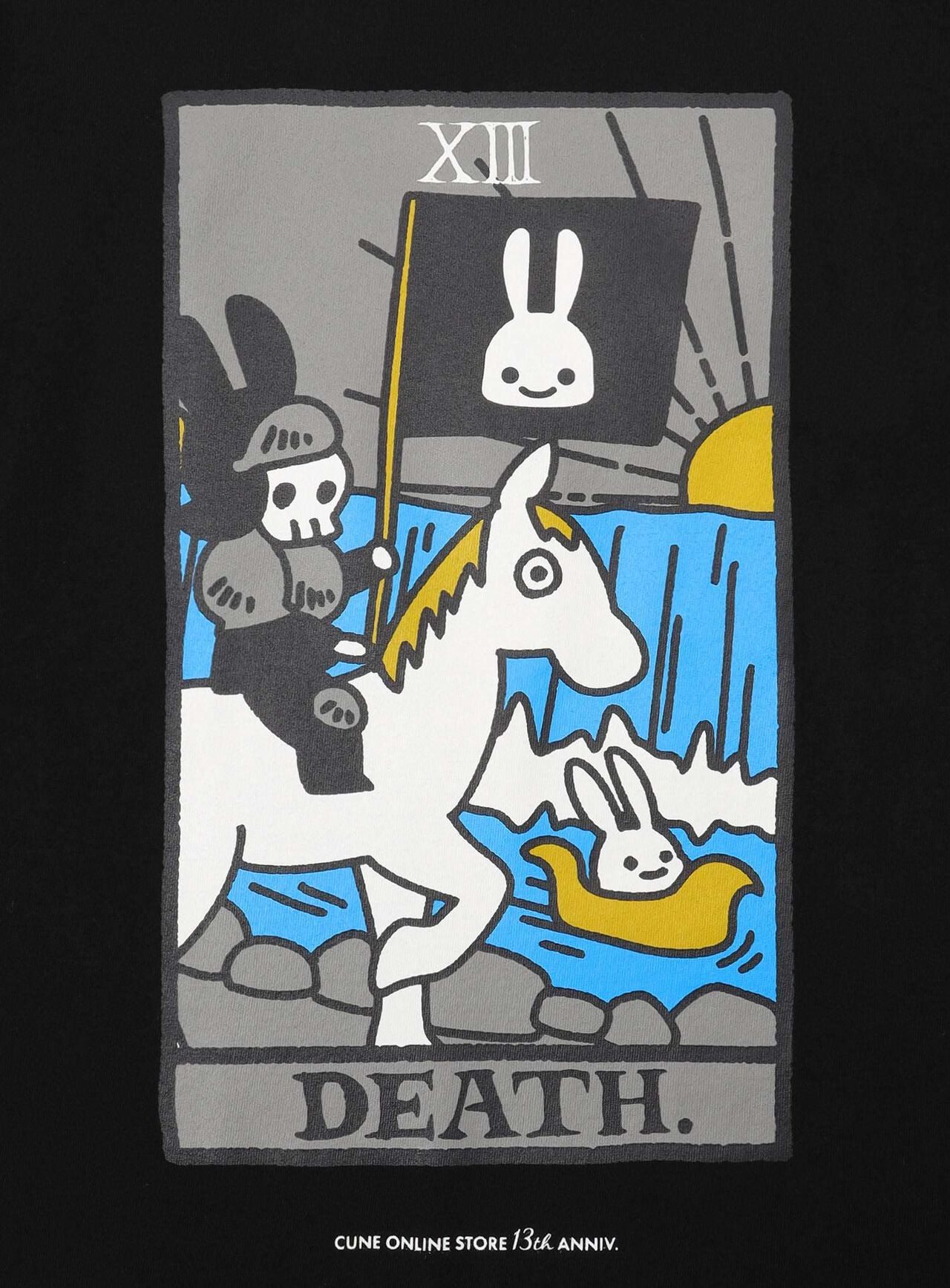 OS 13th Anniv. T-SHIRTS Tarot #13 Death,BLACK, large image number 6